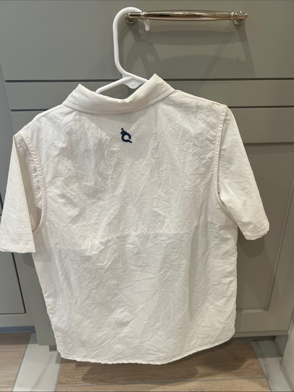 Blue Quail Size 7 White Short-Sleeve Button-Down Shirt - UPF Sun Protection - Picture 4 of 7